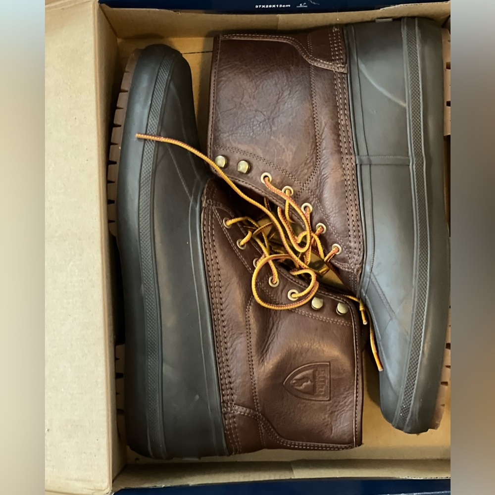 Polo by Ralph Lauren Brown and Black Boots SZ 15